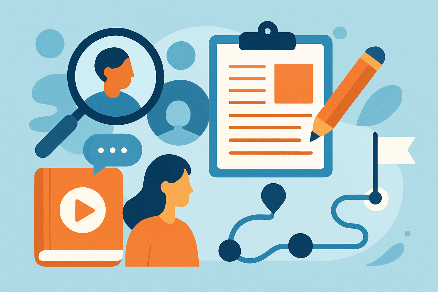 Visual representation of content marketing strategy elements based on the books recommended in this section