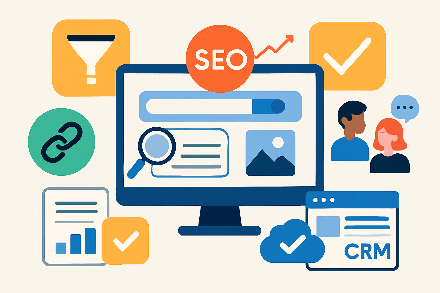 Infographic illustrating the importance of these SEO features for B2B marketing success