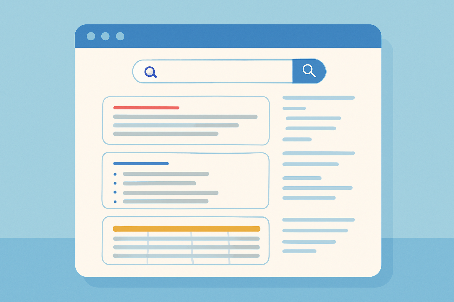 Examples of different featured snippet types visible in Google search results