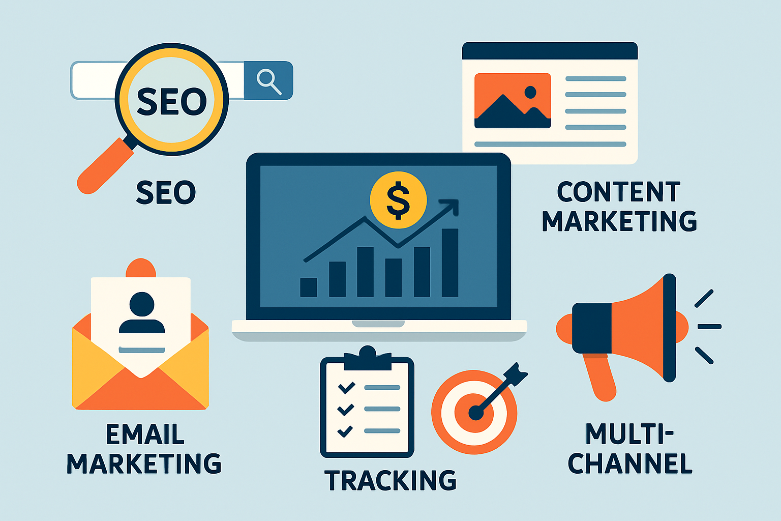 Visual infographic summarizing affiliate marketing tips for high-paying investment programs