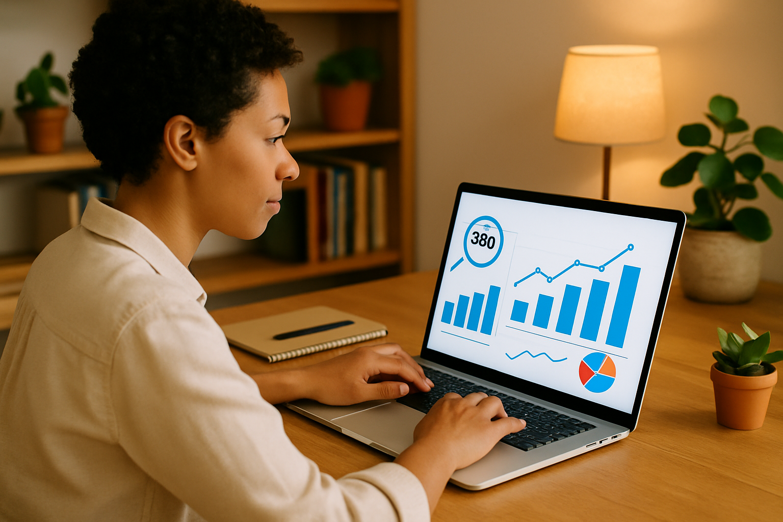 A small business owner reviewing SEO performance metrics and strategies to optimize digital marketing efforts.