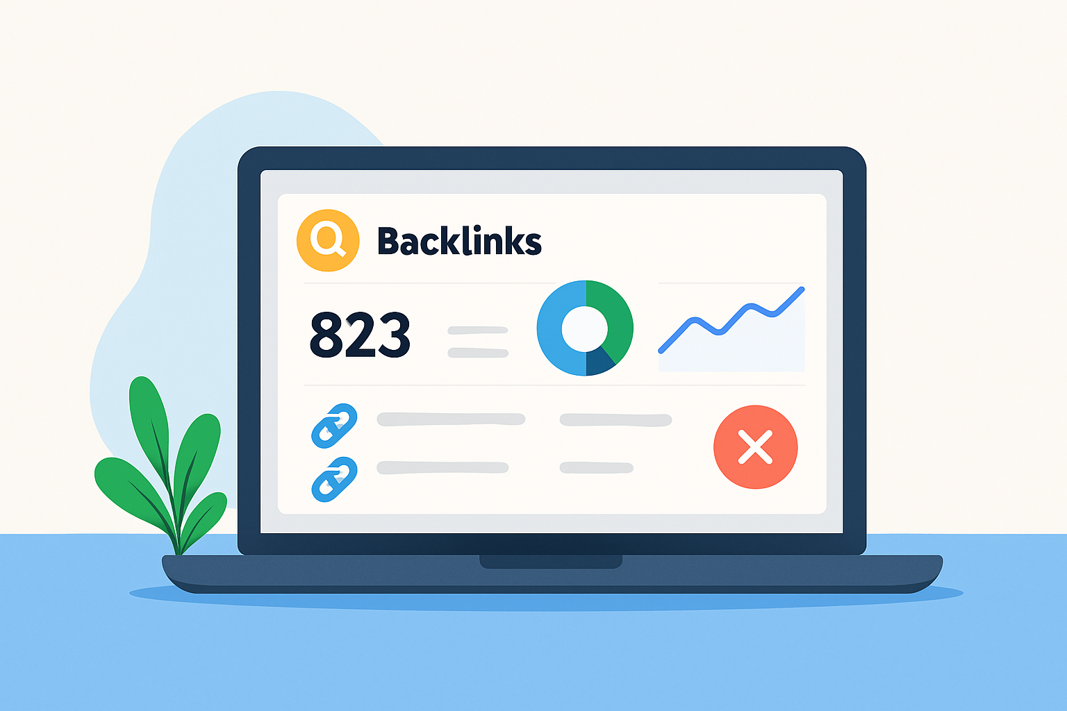 Mangools dashboard displaying backlink profile overview, toxic link scores, and anchor text analysis.