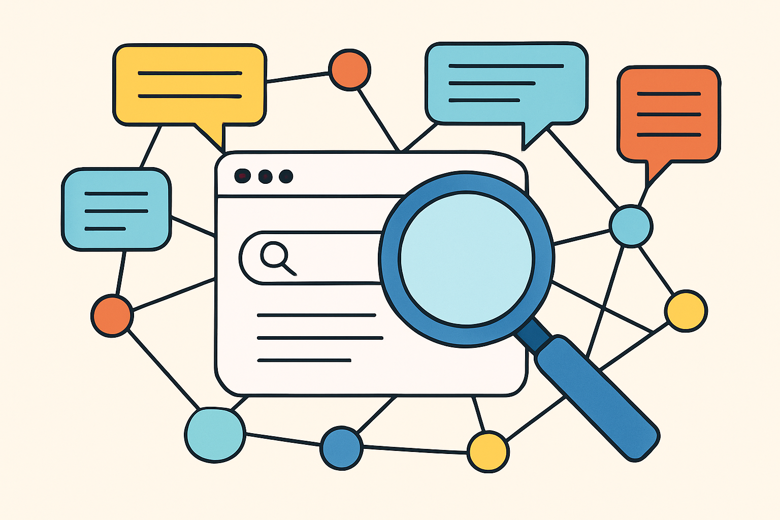 Visual representation of how search engines use semantic analysis to understand content context and user intent.