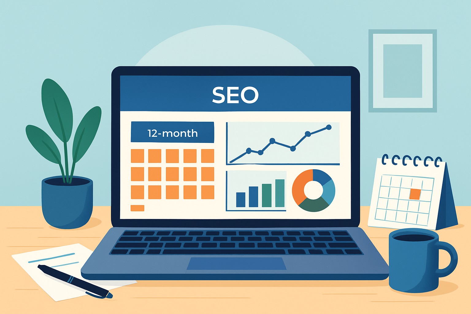 Create a 12 month SEO plan that delivers results